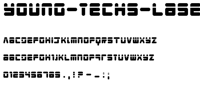 Young Techs Laser font