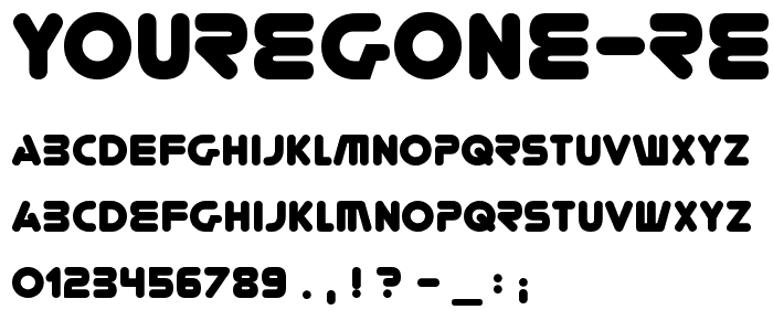 YoureGone-Regular font