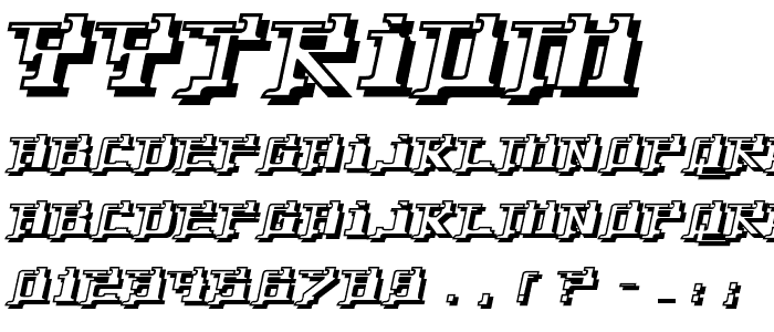 Yytrium font