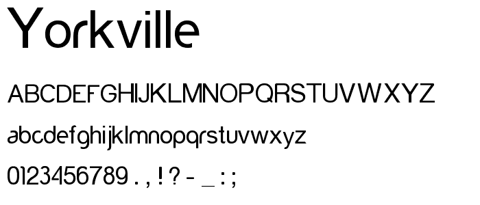 yorkville font