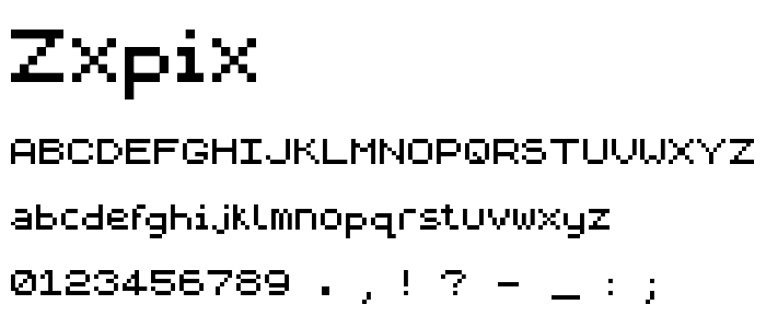 ZXpix font