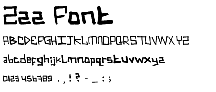 ZZZ font