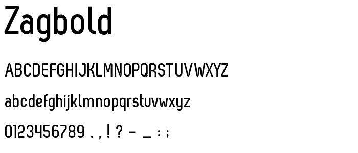 ZagBold font