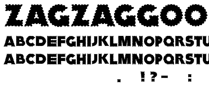 ZagzagGoosePimples font