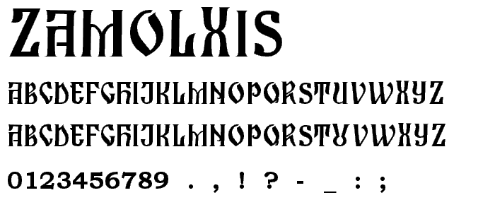 Zamolxis font