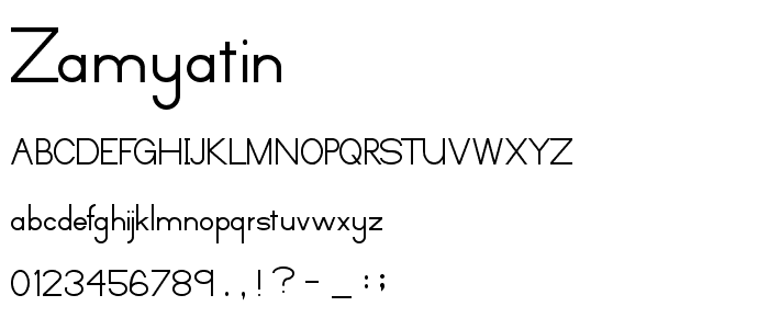 Zamyatin font