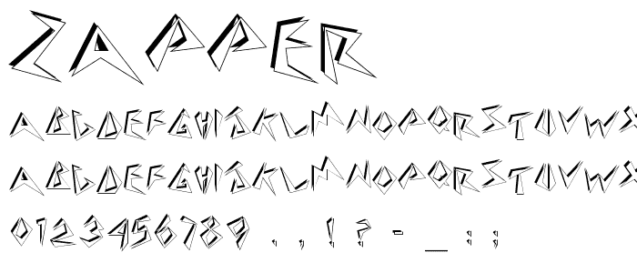 Zapper font