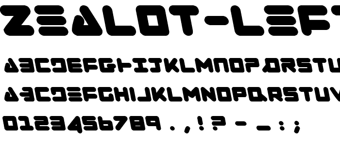 Zealot Leftalic font