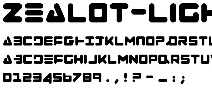 Zealot Light font