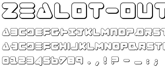 Zealot Outline font