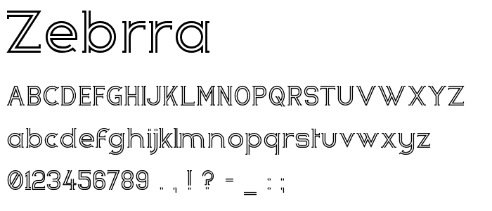 Zebrra font