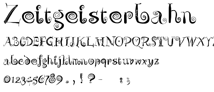 ZeitGeisterbahn font