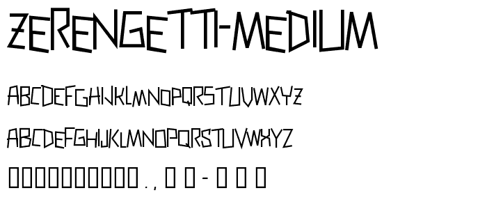 Zerengetti Medium font