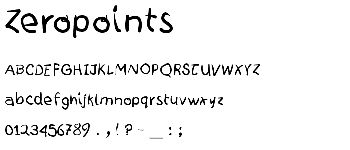 ZeroPoints font