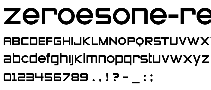 ZeroesOne Regular font