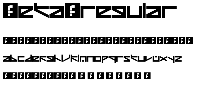 Zeta Regular font