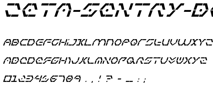 Zeta Sentry Bold Italic font