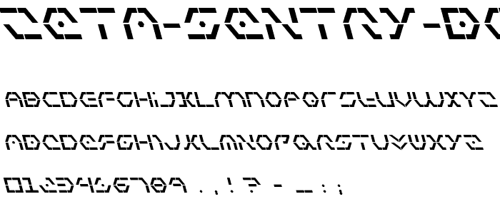 Zeta Sentry Bold Leftalic font