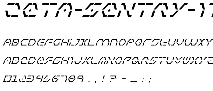 Zeta Sentry Italic font