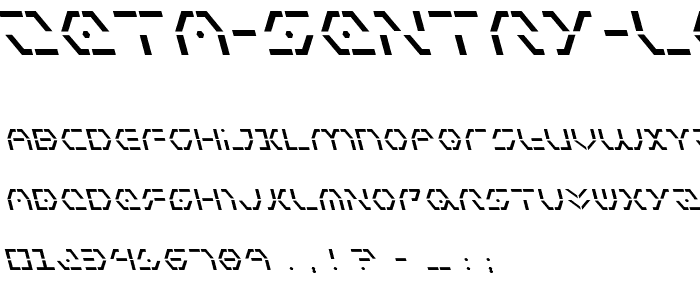 Zeta Sentry Leftalic font