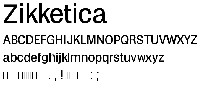 Zikketica font