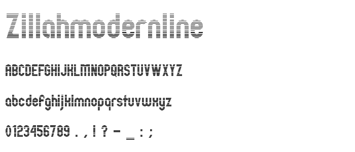 ZillahModernLine font