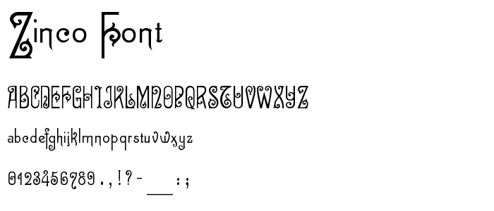 Zinco font