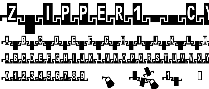 Zipper1 Cyr font