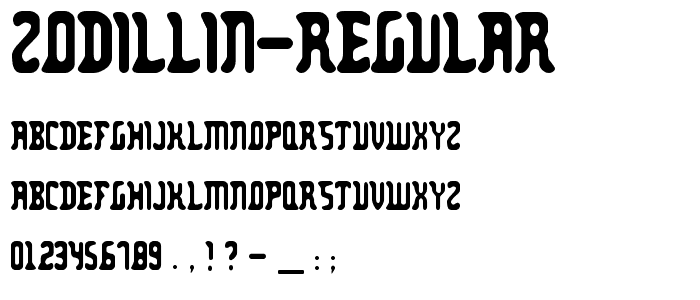 Zodillin Regular font