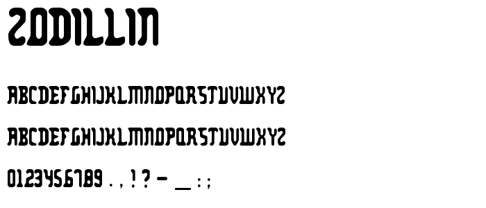 Zodillin font
