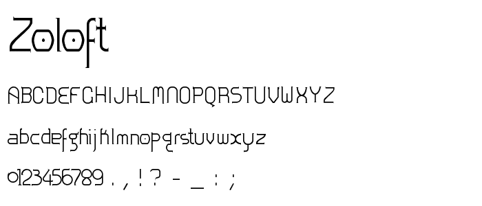 Zoloft font