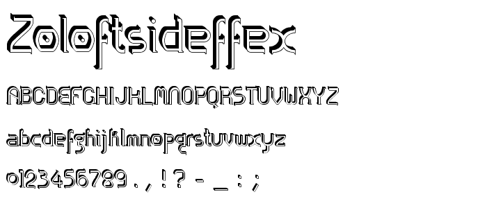 ZoloftSideffex font