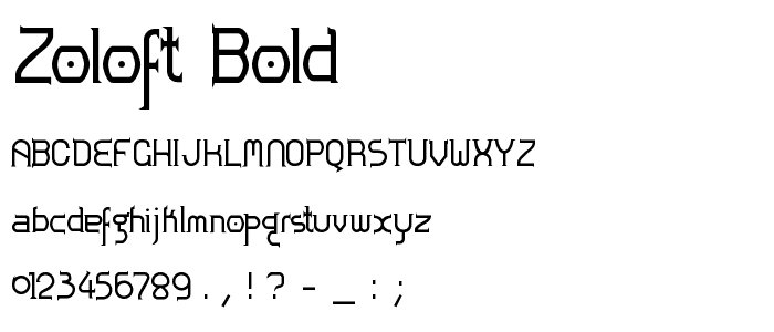 Zoloft-Bold font