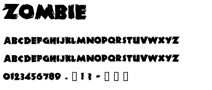 Zombie font