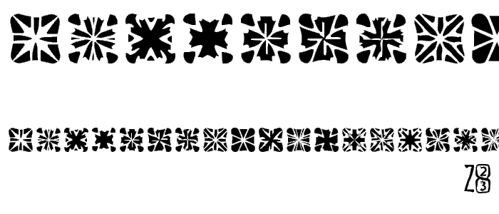 Zone23_crosses font