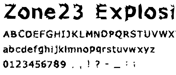 Zone23_explosions font