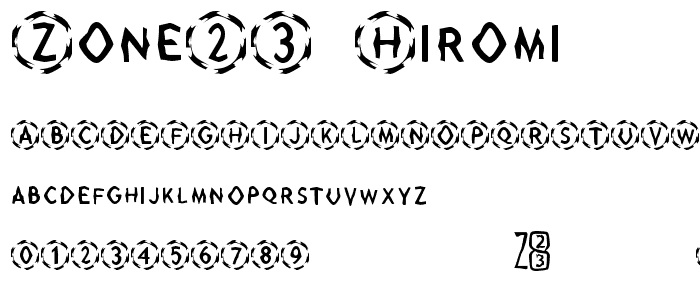 Zone23_hiromi font