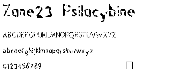Zone23_psilocybine font
