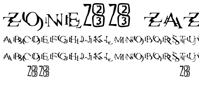 Zone23_zazen font