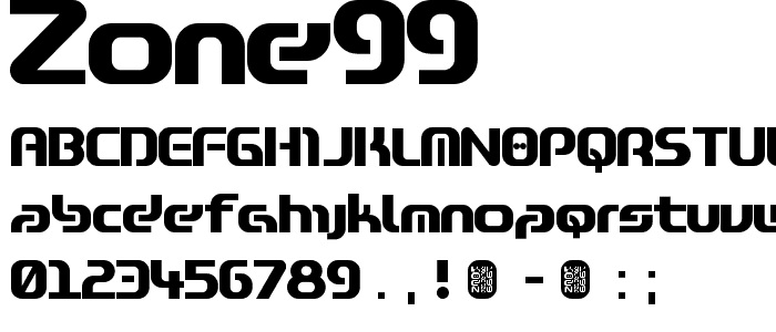 Zone99 font