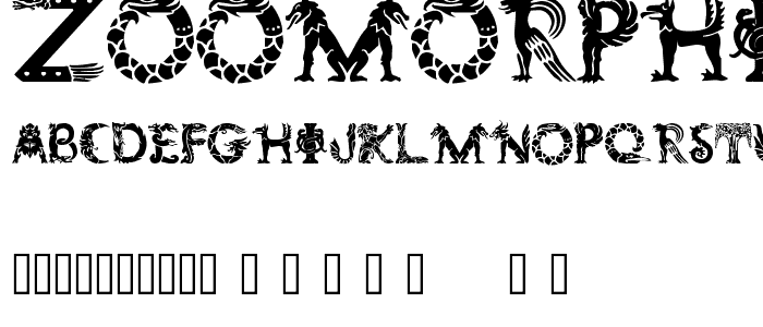 Zoomorphica font