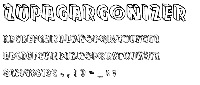 Zupagargonizer font