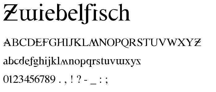 Zwiebelfisch font