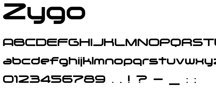 Zygo font