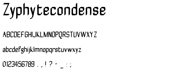 ZyphyteCondense font