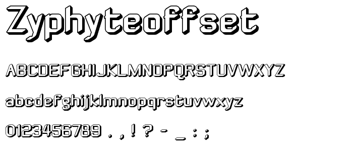 ZyphyteOffset font