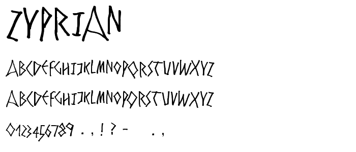 Zyprian font