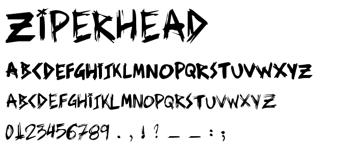 ziperhead font