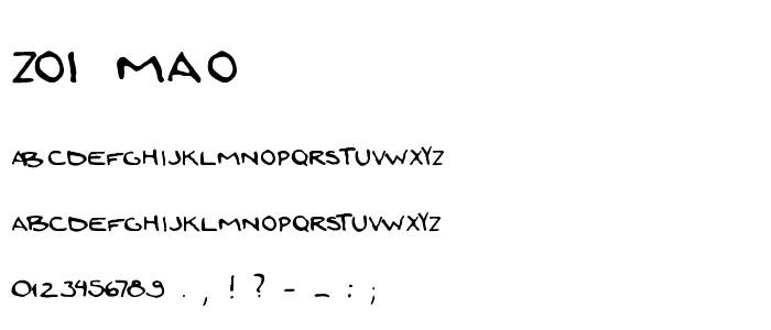 zoi_mao font