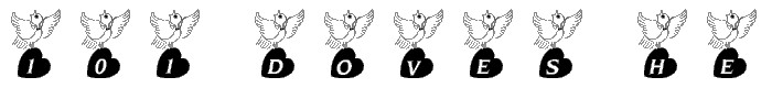 101%21%20Doves%20Heart font